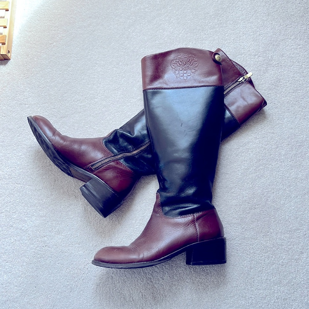 Gorgeous, two-tone leather riding boots